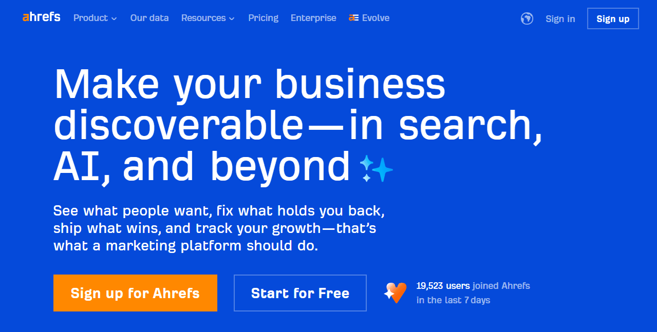 Ahrefs: SEO audit tool for keyword research