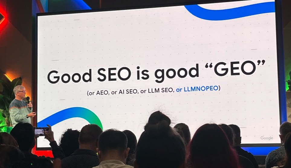 Photo from Google Search Central live by Jean Christophe Chouinard